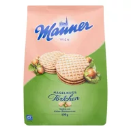 Töltött ostya MANNER Törtchen mogyorós 400 g /8/