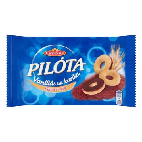 Keksz GYŐRI PILÓTA vaníliás karika étbevonóval 150 g