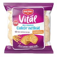   Keksz DETKI Vitál CukorStop Háztartási keksz, teljes kiőrlésű 180g /24/