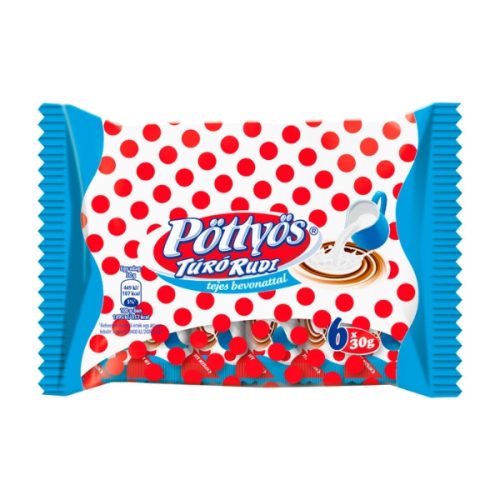 Tejdesszert Pöttyös Rudi 6*30g natúr tejbevonóval