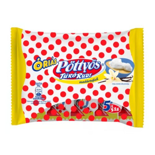 Tejdesszert Pöttyös Rudi 5*35g Madártej ízű