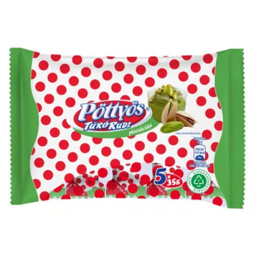 Tejdesszert Pöttyös Rudi 5*35g Pisztáciás