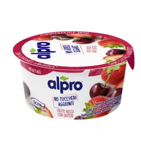   Növényi joghurt ALPRO Cukormentes szójagurt pirosgyümölcs-datolya 135g