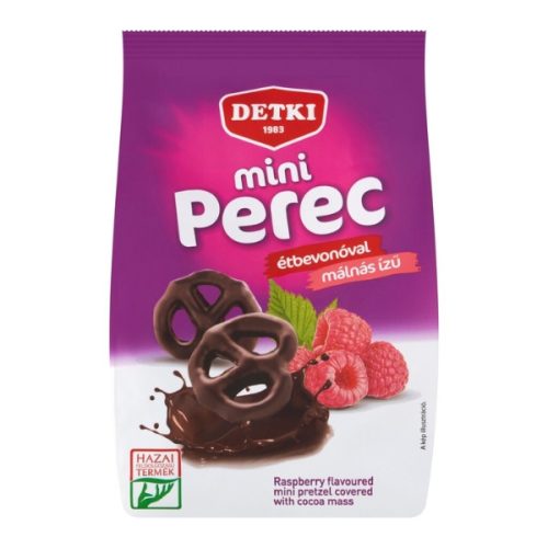 Keksz DETKI Mini perec málnás ízű étbevonóval 160g