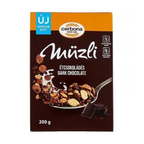 Müzli CERBONA étcsokoládés dobozos 200g