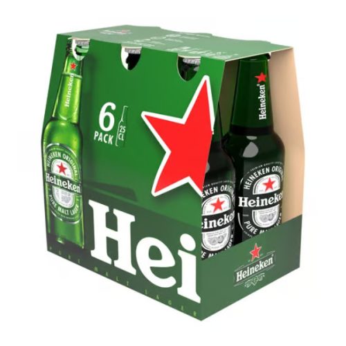 Sör HEINEKEN 06 x 0,25 l üveges (DRS)