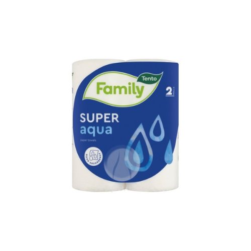 Kéztörlő Tento Super Aqua papír, 2 rétegű, 2 tekercses