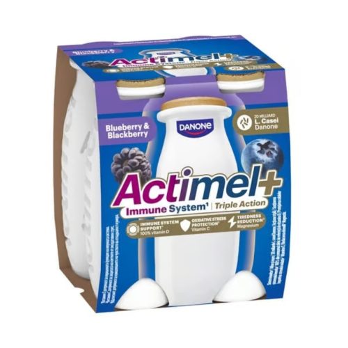Ivójoghurt Actimel+ Triple Action áfonya-szeder 4*100g