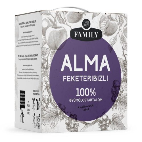 Gyümölcslé DÉR JUICE Family Almalé Feketeribizlivel 3l