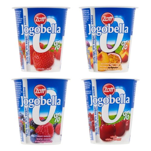 Joghurt JOGOBELLA gyümölcsös, cukormentes 0% 150g