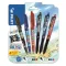 Rollertoll készlet, 0,35 mm, nyomógombos, PILOT "Frixion Ball"/"Frixion Ball Plus", 3különböző szín+One Piece matrica