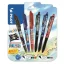Rollertoll készlet, 0,35 mm, nyomógombos, PILOT "Frixion Ball"/"Frixion Ball Plus", 3különböző szín+One Piece matrica