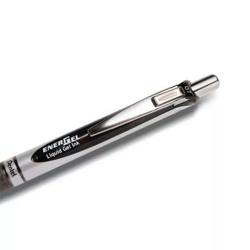 Zseléstoll, 0,35 mm, nyomógombos, PENTEL "EnerGel BL77", fekete