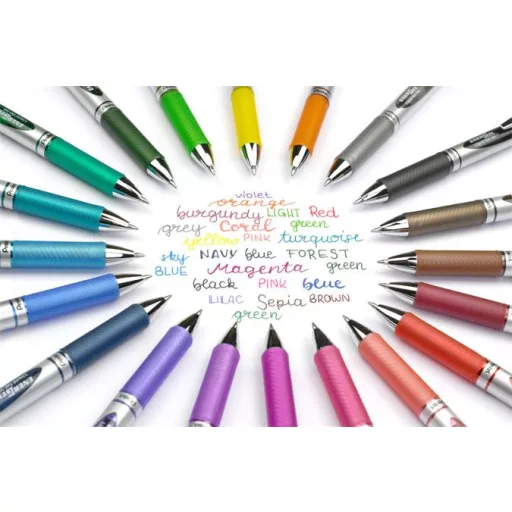 Zseléstoll, 035 mm, nyomógombos, PENTEL "EnerGel BL77", türkíz