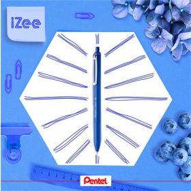   Golyóstoll, 0,35 mm, nyomógombos, PENTEL "iZee", kék