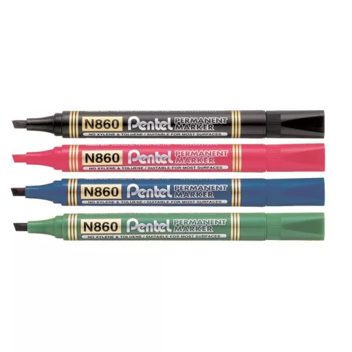 Alkoholos marker, 0,6-4,5 mm, vágott, PENTEL "N860", kék