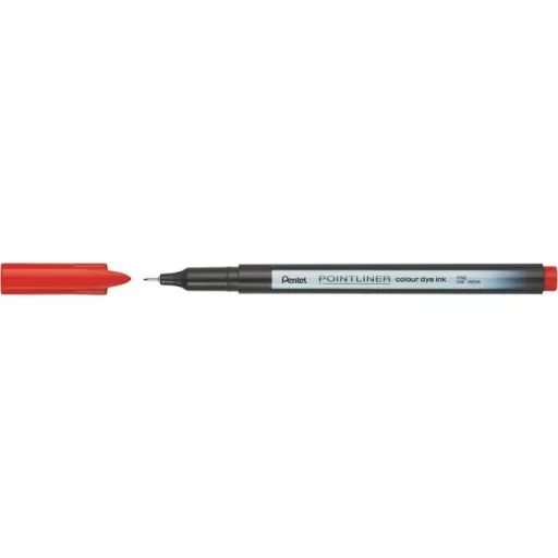 Tűfilc, 0,4 mm, PENTEL "Pointliner", piros