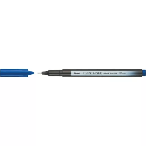 Tűfilc, 0,4 mm, PENTEL "Pointliner", sötétkék