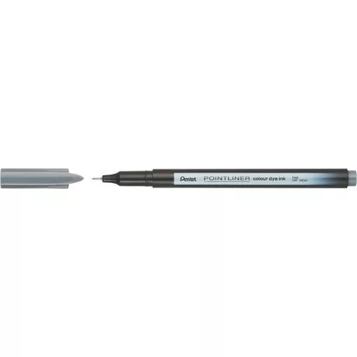 Tűfilc, 0,4 mm, PENTEL "Pointliner", szürke
