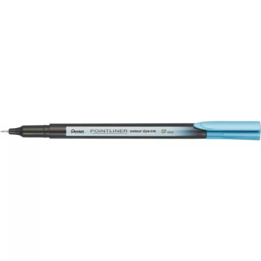 Tűfilc, 0,4 mm, PENTEL "Pointliner", tengerkék