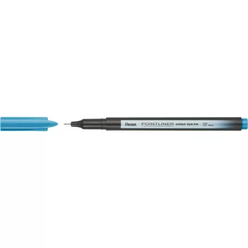 Tűfilc, 0,4 mm, PENTEL "Pointliner", türkizkék