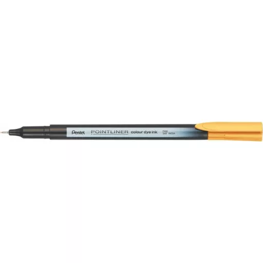 Tűfilc, 0,4 mm, PENTEL "Pointliner", okkersárga