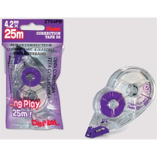 Hibajavító roller, 4,2 mm x 25 m, PENTEL, "ZT54"