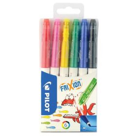   Filctoll készlet, 0,39-0,7 mm, törölhető, PILOT "Frixion Colors", 6 különböző szín