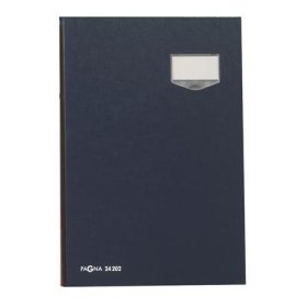 Aláírókönyv, A4, 20 rekeszes, karton, PAGNA, kék