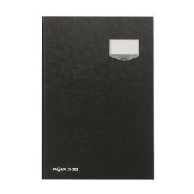 Aláírókönyv, A4, 20 rekeszes, karton, PAGNA, fekete