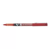   Rollertoll, 0,3 mm, tűhegyű, kupakos, PILOT "Hi-Tecpoint V5", piros
