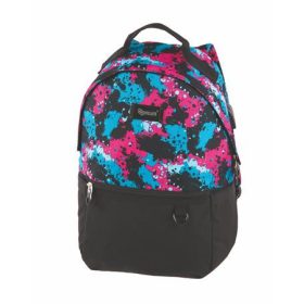   Hátizsák, notebook tartóval, PULSE "Cloud", fekete-színes foltok