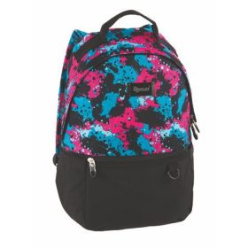   Hátizsák, notebook tartóval, PULSE "Cloud", fekete-színes foltok