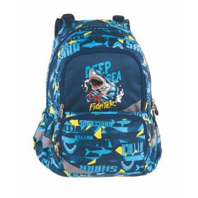   Hátizsák, anatómiai, PULSE "Anatomic Deep Sea Fighter", világoskék-sötétkék