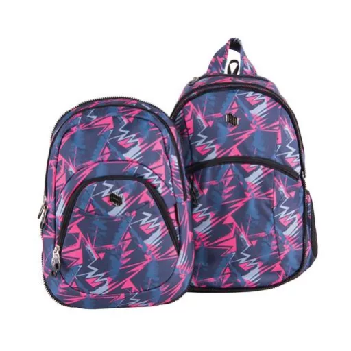 Hátizsák, 2in1, notebook tartóval és audió csatlakozóval, PULSE "Teens Pink Ice"