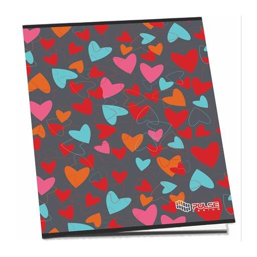 Füzet, tűzött, A5, kockás, 52 lap, PULSE "Girls"