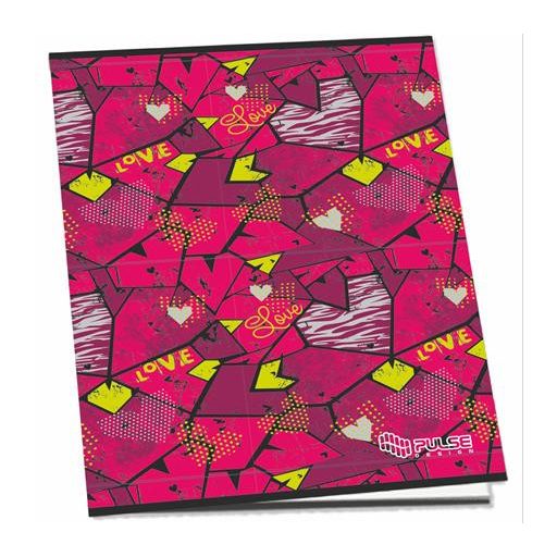 Füzet, tűzött, A4, kockás, 52 lap, PULSE "Girls"