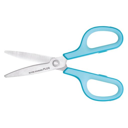 Olló, általános, 17,5 cm, PLUS "Fitcut Curve", világoskék