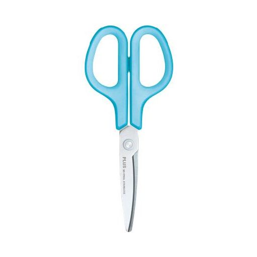 Olló, általános, balkezes, 17,5 cm, PLUS "Fitcut Curve", világoskék