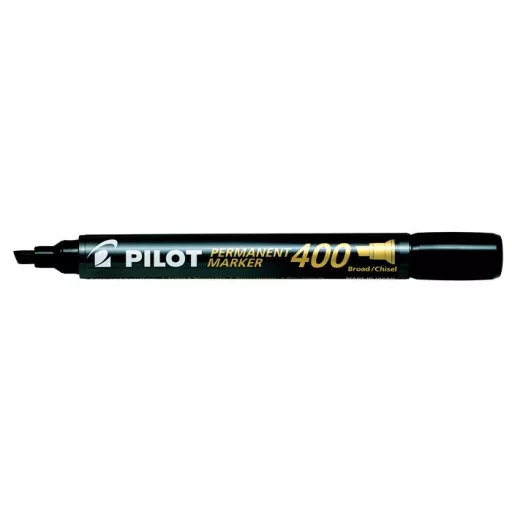 Alkoholos marker, 1,5-4 mm, vágott, PILOT "Permanent Marker 400", fekete