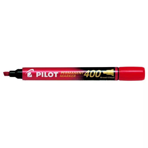 Alkoholos marker, 1,5-4 mm, vágott, PILOT "Permanent Marker 400", piros