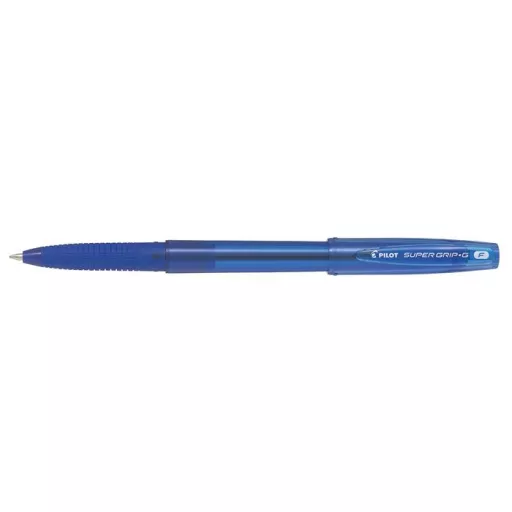 Golyóstoll, 0,22 mm, kupakos, PILOT "Super Grip G", kék