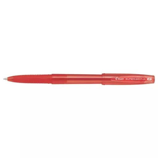 Golyóstoll, 0,22 mm, kupakos, PILOT "Super Grip G", piros