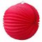 Lampion, kerek, 22 cm, piros