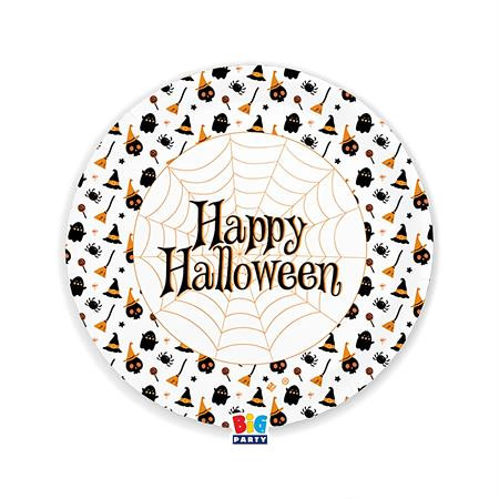 Tányér, papír, 22 cm, "Halloween"