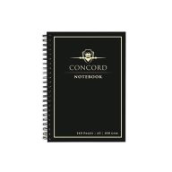Spirálfüzet, A5, vonalas, 70 lap, CONCORD, fekete