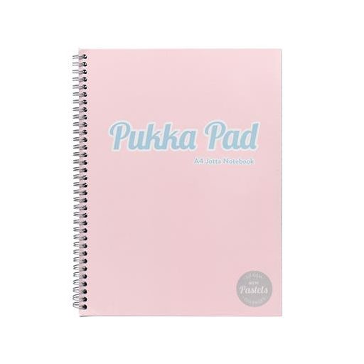 Spirálfüzet, A4, vonalas, 100 lap, PUKKA PAD "Pastel Jotta Pad", vegyes szín