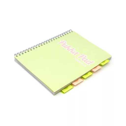 Spirálfüzet, A4, vonalas, 100 lap, PUKKA PAD "Pastel project book", vegyes szín