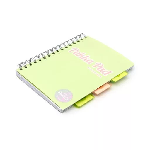 Spirálfüzet, A5, vonalas, 100 lap, PUKKA PAD "Pastel project book", vegyes szín