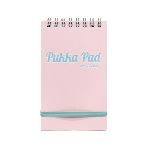 Jegyzetfüzet, A7, vonalas, 50 lap, PUKKA PAD "Pastel", vegyes színek